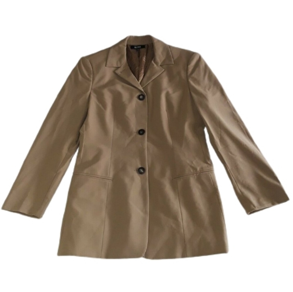 Boss Hugo Boss Virgen Wool Fitted Blazer Jacket